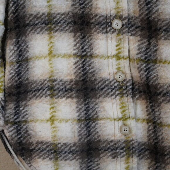 Aritzia Wilfred Free The Ganna Shacket Plaid Wool XS Oversized Gorpcore - Picture 3 of 11